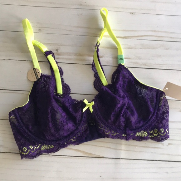 Candie's Other - Lace women  purple Bra 34B